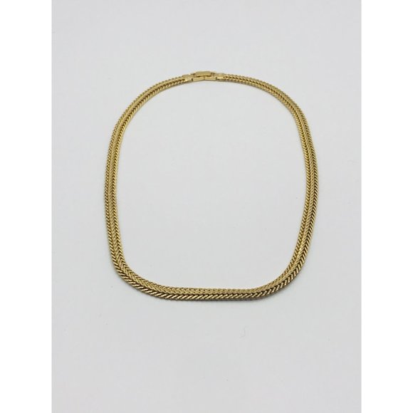 DM 10kgp herringbone chain fold over clasp 18” necklace - Picture 5 of 5